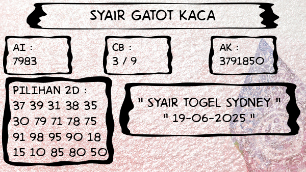 Syair Gatot Kaca - Syair Togel Sydney