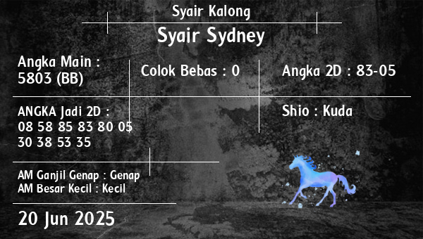 Syair Kalong - Syair Sydney